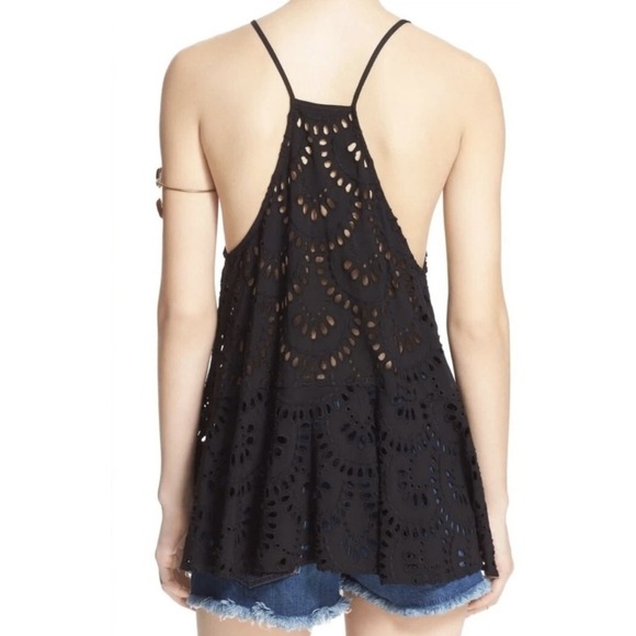 Free People Top Intimately Starry Eyelet Tank Size Large - Picture 2 of 9